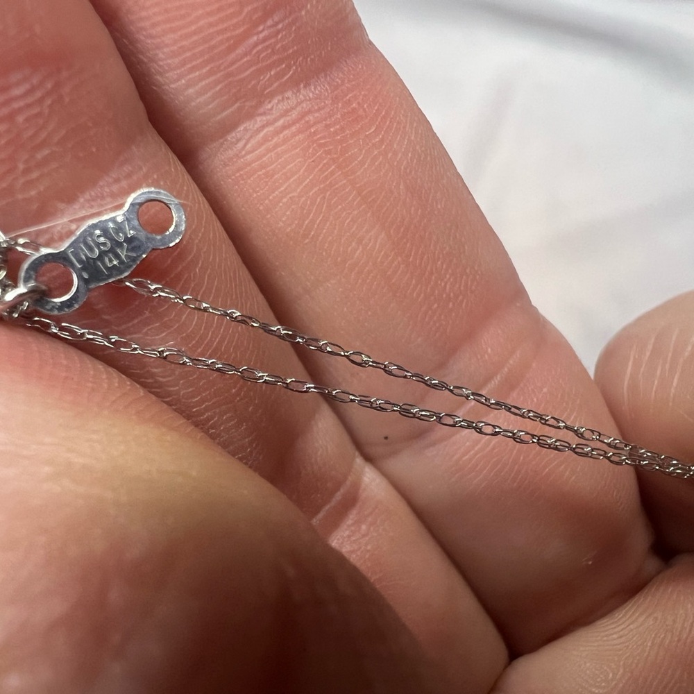 Stunning Diamond and Sapphire Silver Necklace - Picture 3 of 5